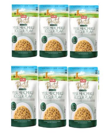 Duru Practical Green Lentil Bulgur Pilaf 250 Gr X 6 Pieces 3 Minute Ready Meal