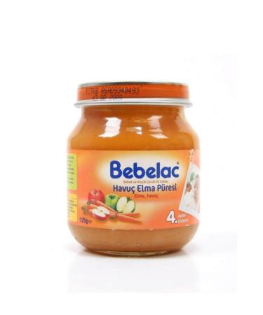 Bebelac Apple Peach Puree Jar 125 G 6+ Months