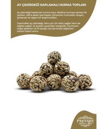 payitaht date SUNFLOWER SEED COATED FILLED SUGAR-FREE CRUNCHY HIGH FIBER FILLING NUTRITIVE DATE BALL 350G - Buy Online on GoSupps.com