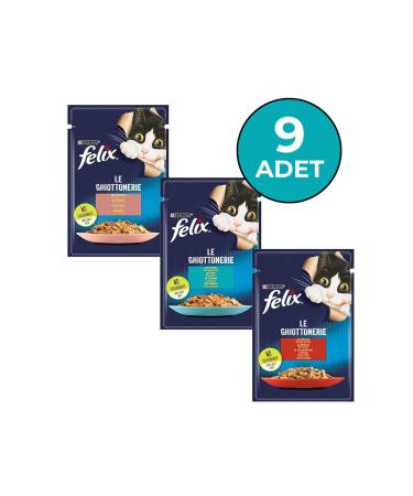 FELIX Felix Mixed Adult Cat Wet Food - 85 Gr X 9 Pieces