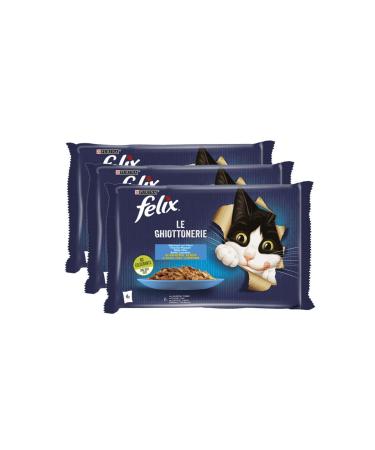 FELIX Multipack Adult Cat Food with Salmon and Tuna - (85 GR X 12 PIECES)
