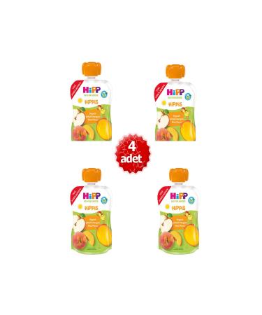 Hipp Organic x 4 Pieces Peach Mango Apple Puree 100gr