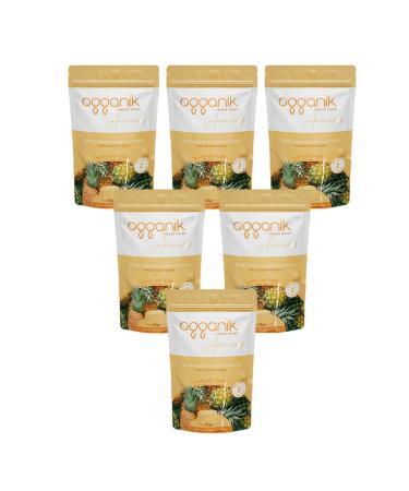 ogganik 6-pack Freeze Dried Pineapple Chips - Freeze Dried Pineapple 6x30gr
