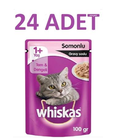 Whiskas Pouch Salmon Cat Canned 100 gr
