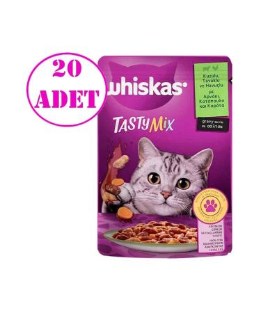 Whiskas Tasty Mix Lamb Carrot Cat Food 85 gr 20 Pieces
