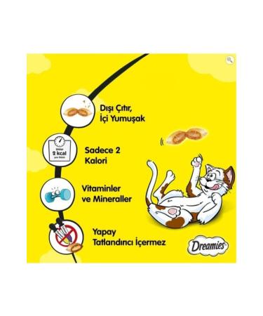 Dreamies Mix Cat Reward Food Cheese-Salmon 60 gr X 24 Pieces