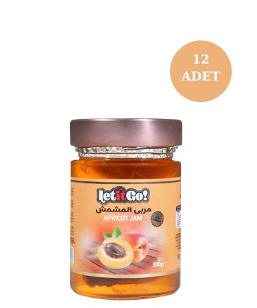LET IT GO Apricot Jam 380 Gr - 12 Pieces!!