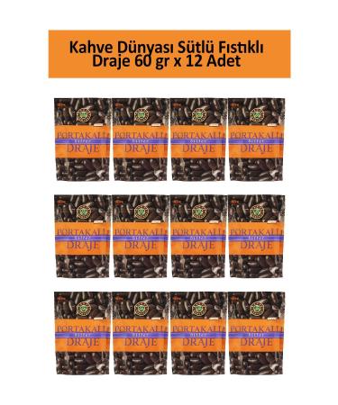 Coffee World ORANGE BITTER DRAGEE 60 GR x 12 Pieces