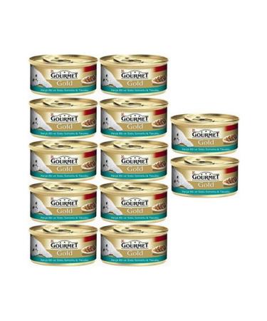 Gourmet Gourmet Gold Piece Meat and Sauce Salmon & Chicken Wet Cat Food 85gr 12al 10 decndst1020ggpest