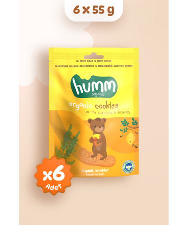 Humm Organic Organic Honey Quinoa Cookies 55g X 6 Pieces