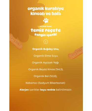 Humm Organic Organic Honey Quinoa Cookies 55g X 6 Pieces - Buy Online on GoSupps.com