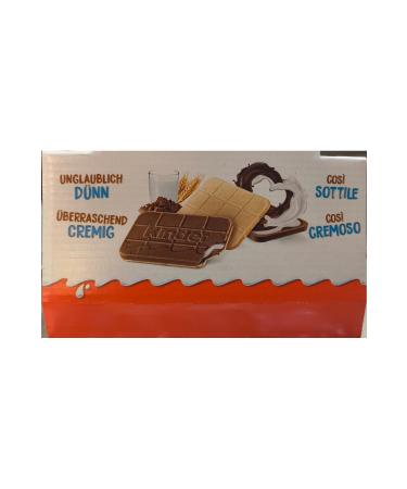 Kinder Thin Crunchy Biscuits with Rich Milk and Intense Dark Cocoa Cards 25.6 Grams x 30 Pieces