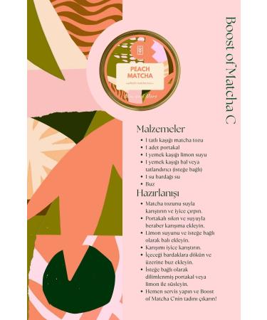 Mim and More Peach Matcha - Peach Flavored Matcha 50 gr - Buy Online on GoSupps.com