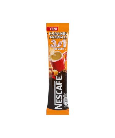 Nescafe 3 in 1 Caramel 17.7 gr 96 Packs (4 Boxes of 24)