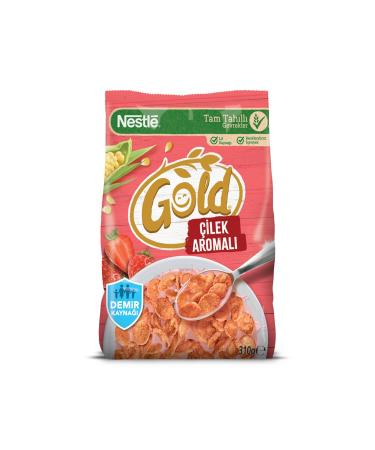 Nestle Gold Corn Flakes Strawberry Flavored Corn Flakes 310 Gr