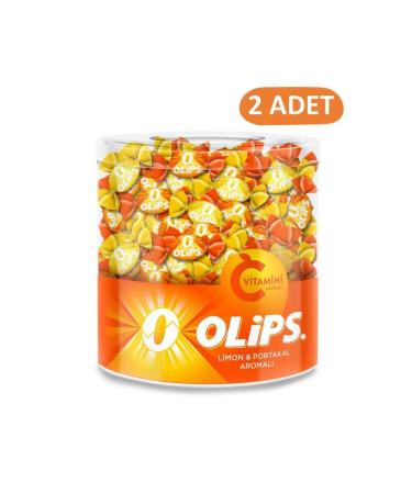 Olips Vitamin C Lemon & Orange Flavored 462 gr Jar Candy - 2 Pieces