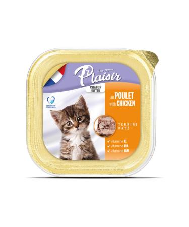 Plaisir Pate 100gr Chicken Meat & Milk 4pcs Kitten Wet Cat Food