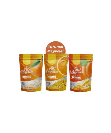 Little Crunchies Freeze Dried Orange Fruits - Tangerine Orange Apricot Freeze Dried Mixed Pack