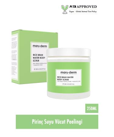 Maru.Derm Body Scrub | Rice Water Body Peeling | AHA + Hyaluronic Acid 250 ML - Buy Online on GoSupps.com