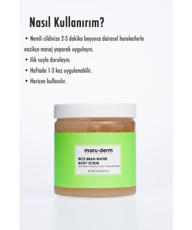 Maru.Derm Body Scrub | Rice Water Body Peeling | AHA + Hyaluronic Acid 250 ML - Buy Online on GoSupps.com
