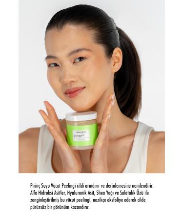 Maru.Derm Body Scrub | Rice Water Body Peeling | AHA + Hyaluronic Acid 250 ML - Buy Online on GoSupps.com