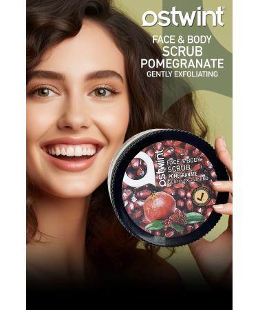 Ostwint Face and Body Peeling Scrub Skin Cleanser Smoothing Circulation Accelerator Pomegranate 300ml - Buy Online on GoSupps.com
