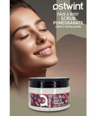 Ostwint Face and Body Peeling Scrub Skin Cleanser Smoothing Circulation Accelerator Pomegranate 300ml - Buy Online on GoSupps.com