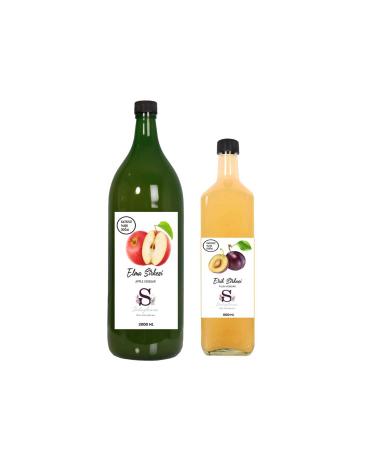Suheylaana Natural Apple Vinegar 2000 Ml - Natural Plum Vinegar 1000 Ml