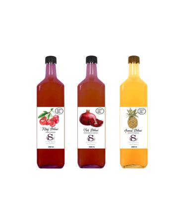 Suheylaana Natural Cherry Vinegar 1000 Ml - Natural Persimmon Vinegar 500 Ml