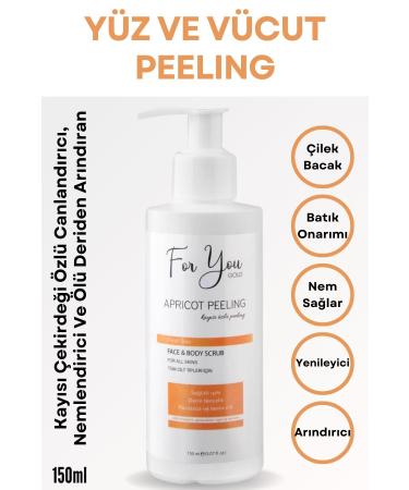 For You Gold Apricot Kernel Extract Revitalizing Moisturizing and Exfoliating Face and Body Peeling
