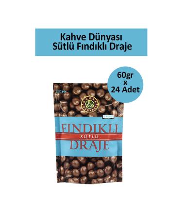Coffee World HAZELNUT DRAGEE 60 GR x 24 Pieces