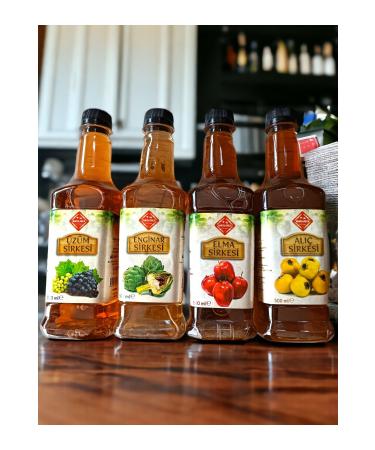 MAN SA B RL K NATURAL VINEGAR 500 ML SET OF 4 (GRAPE-ARTICHOKE-APPLE-HAWKTHUR) - Buy Online on GoSupps.com
