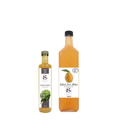 S heylaana Natural Artichoke Vinegar 500 ml - Natural Prickly Fig Vinegar 1000 ml