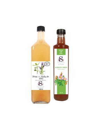 Suheylaana Natural Melissa & Black Pepper Vinegar 1000 ml and Rosehip Vinegar 500 ml