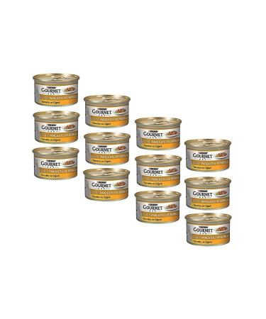 Gourmet Gold Piece Meat Gold Chicken Liver Cat Canned Food 85 Gr (12 Pieces)