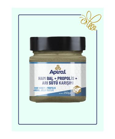 Apiral Raw Honey + Propolis + Royal Jelly + Pollen Mix 250gr