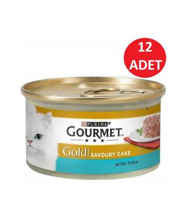 Gourmet Gold Savory Cake Tuna Cat Canned Food 12 Pieces 85 Gr Wet Food