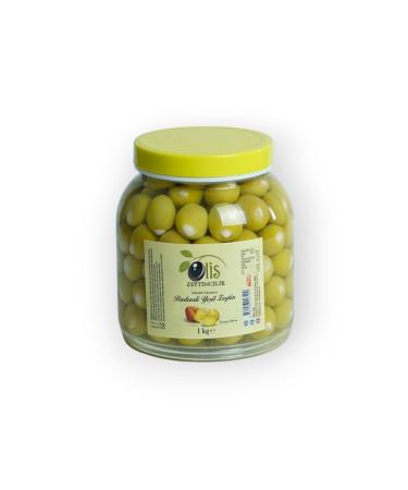 Olis Olives Almond Stuffed Green Olives - Drained Weight 1 Kg