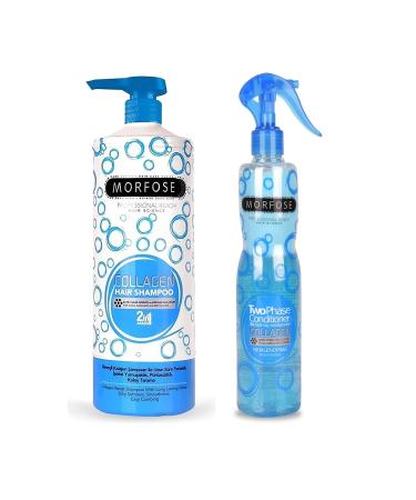 Morfose Collagene Shampoo 2 In1 1000 ml + Morfose Collagene Blow Dry Water 400 ml