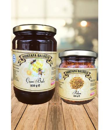 Mustafa Balo lu Honey Products Pine Honey (organic) 950 Gr - Pollen 100 Gr