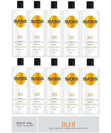 Syoss Oleo Hair Care Cream for Very Dry & Damaged Hair 500 Ml X 10 Pieces (Box)