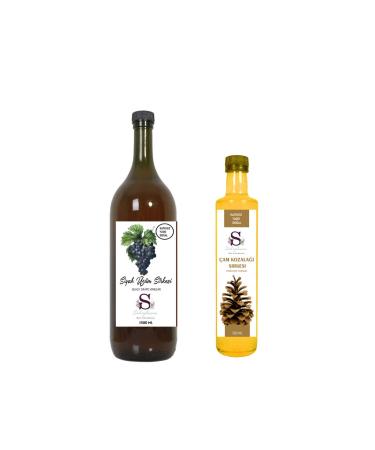 S heylaana Natural Black Grape Vinegar 500 Ml - Natural Lemon & Ginger Vinegar 500 Ml