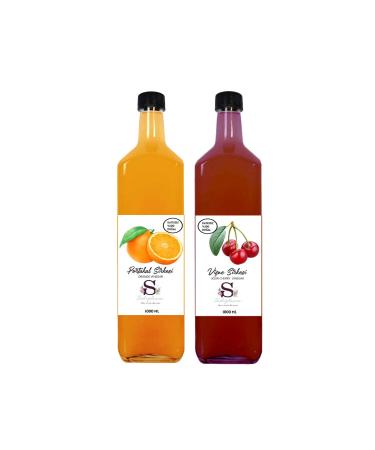 S heylaana Natural Oleaster Vinegar 1000 ml and Black Mulberry Vinegar 1000 ml