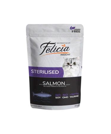 Felicia 6 PIECES FELICIA GRAIN-FREE STERILIZED SALMON CAT POUCH 85 GR