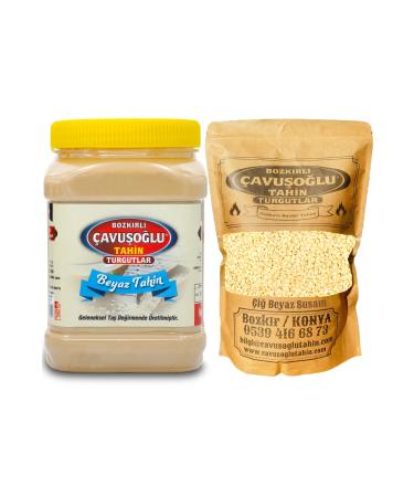 Bozk rl avu o lu Bran-Free White Tahini 930g + White Unroasted Raw Sesame 1000g