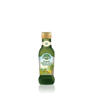 Crystal Organic Extra Virgin Olive Oil 250 ml Glass Bottle