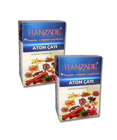 Hanzade Herbal Propolis - Vitamin C - Black Elderberry Atomic Tea Winter Tea 150 gr X 2 Pieces