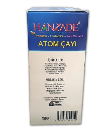 Hanzade Herbal Propolis - Vitamin C - Black Elderberry Atomic Tea Winter Tea 150 gr X 2 Pieces - Buy Online on GoSupps.com