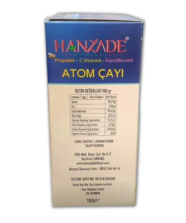Hanzade Herbal Propolis - Vitamin C - Black Elderberry Atomic Tea Winter Tea 150 gr X 2 Pieces - Buy Online on GoSupps.com