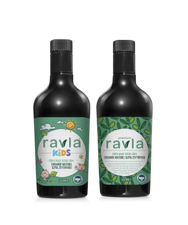 Ravla 2-Pack Product - Premium Organic Natural Olive Oil 500ml/kids Organic Natural Olive Oil 500ml